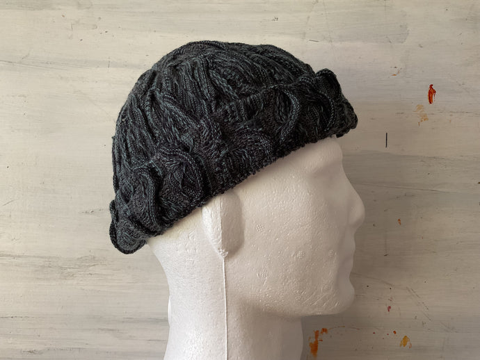 GECCU 3D-knitted merino wool ‘Wave’ beanie - grey marle