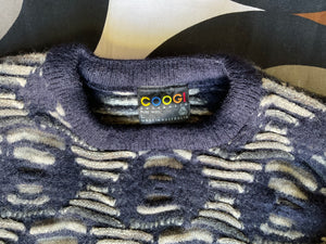 COOGI chunky crew neck woollen jumper, made in Australia, Large.