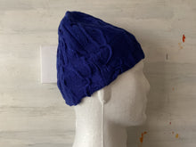 GECCU 3D-knitted merino wool blue beanie