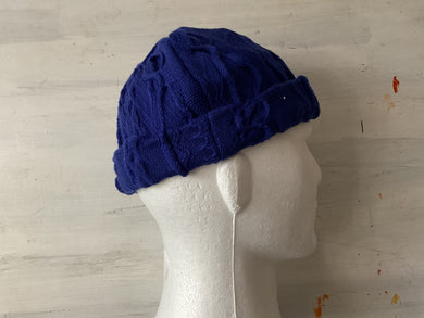 GECCU 3D-knitted merino wool blue beanie