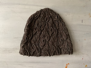 GECCU 3D-knitted merino wool ‘Wave’ beanie - brown marle