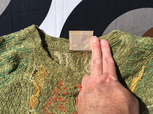 Vintage COOGI cotton/linen blend jumper, Large