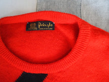 Vintage 1990s post-modern Pringle crew-kneck knitted jumper, made in Scotland, Extra Large.