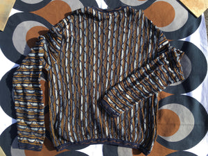 Vintage COOGI 3D knitted crew neck jumper, Made in Australia, 3XL