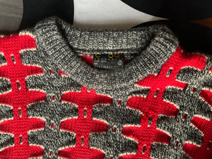 Vintage COOGI 3D-knitted woollen jumper, made in Australia, Medium.