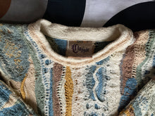 Vintage Coogi Classic 3D knitted cotton/linen jumper, Large.