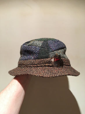 John Hanly & Co tweed patchwork hat