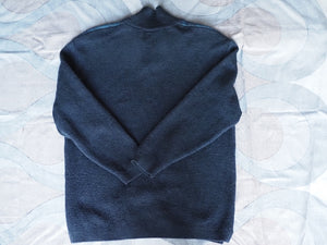 Vintage Y2K zippered pure wool cardigan, made in Australia, Medium