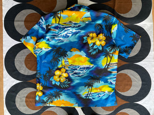 Vintage Hawaiian shirt by Kalena Fashions of Hawaii, made in USA, XL