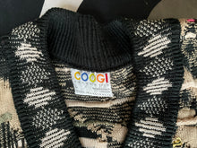 Vintage Coogi 3D knitted v-neck cotton jumper, Large