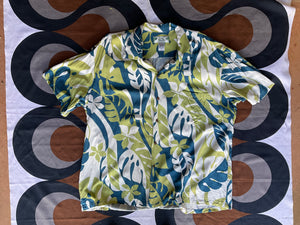 Vintage Hawaiian short-sleeve shirt by Two Palms, made in USA, 2XL
