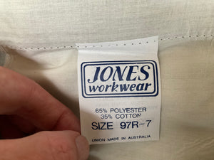 New-old-stock khaki green Jones Workwear trousers, made in Australia, 38”