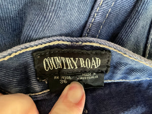 Vintage Country Road denim jeans, 36”