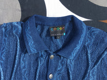 Vintage COOGI 3D knitted polo neck jumper, Made in Australia, Large