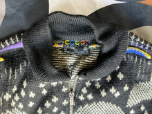 Vintage Coogi 3D knitted woollen cardigan/bomber jacket , Medium