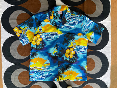 Vintage Hawaiian shirt by Kalena Fashions of Hawaii, made in USA, XL