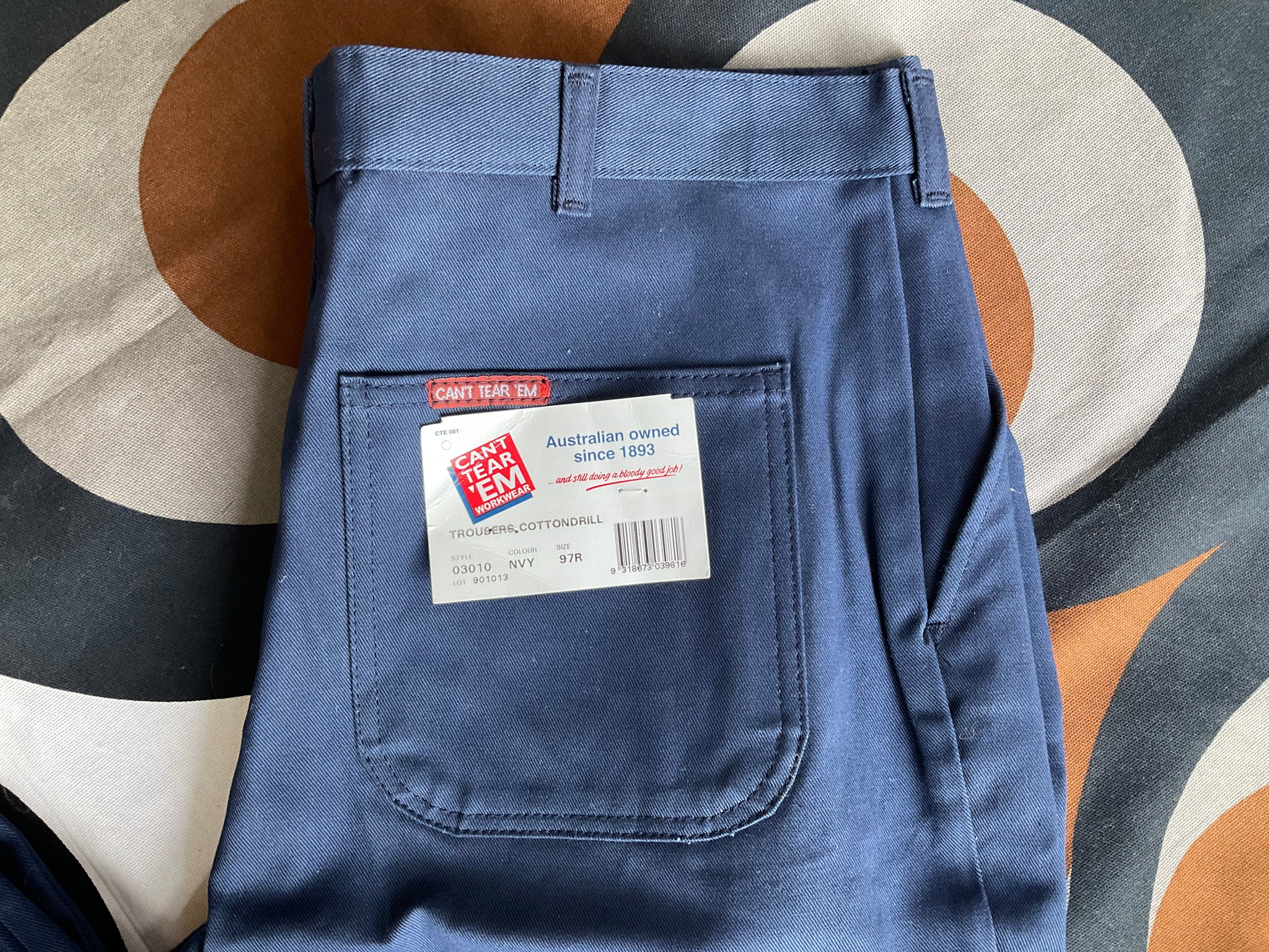 New Old Stock Can’t Tear ‘Em workwear trousers, 36” – Mr Smart Melbourne